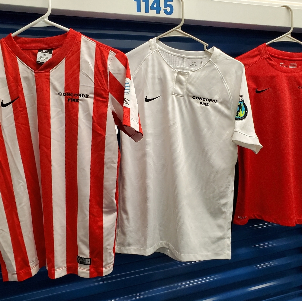 Atlanta Concorde Fire Nike bundle of 3 Jerseys L